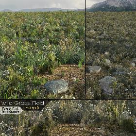 Wild Grass Field (Real-time) 3D model